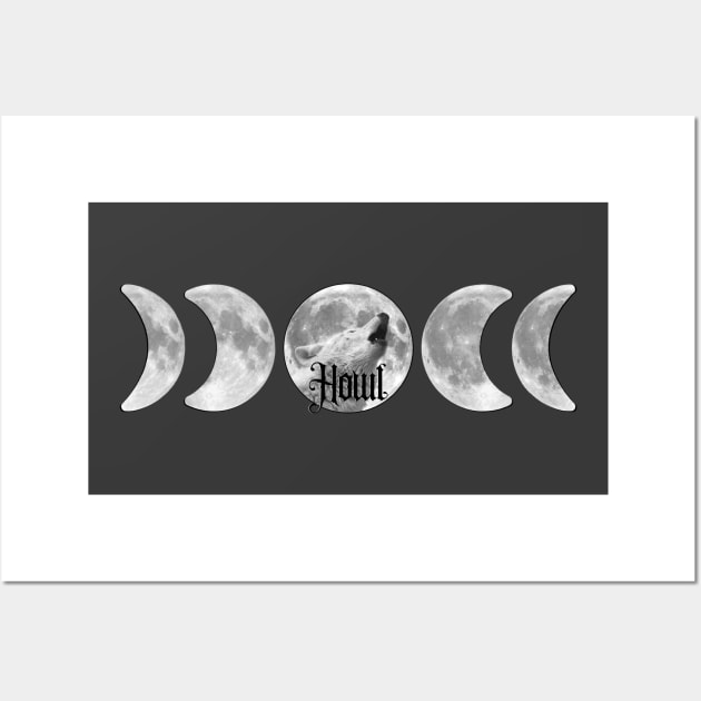 Howl, Moon Phases Wall Art by KimbrellDesigns